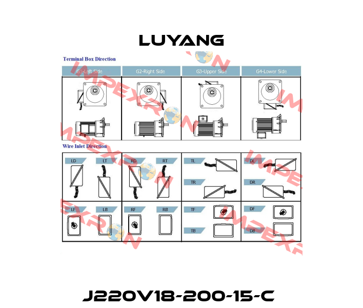 J220V18-200-15-C  Luyang Gear Motor