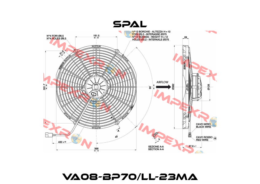VA08-BP70/LL-23MA SPAL