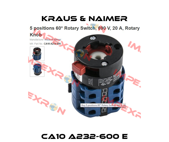 CA10 A232-600 E Kraus & Naimer