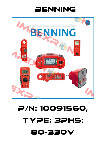 P/N: 10091560, Type: 3PHS; 80-330V Benning