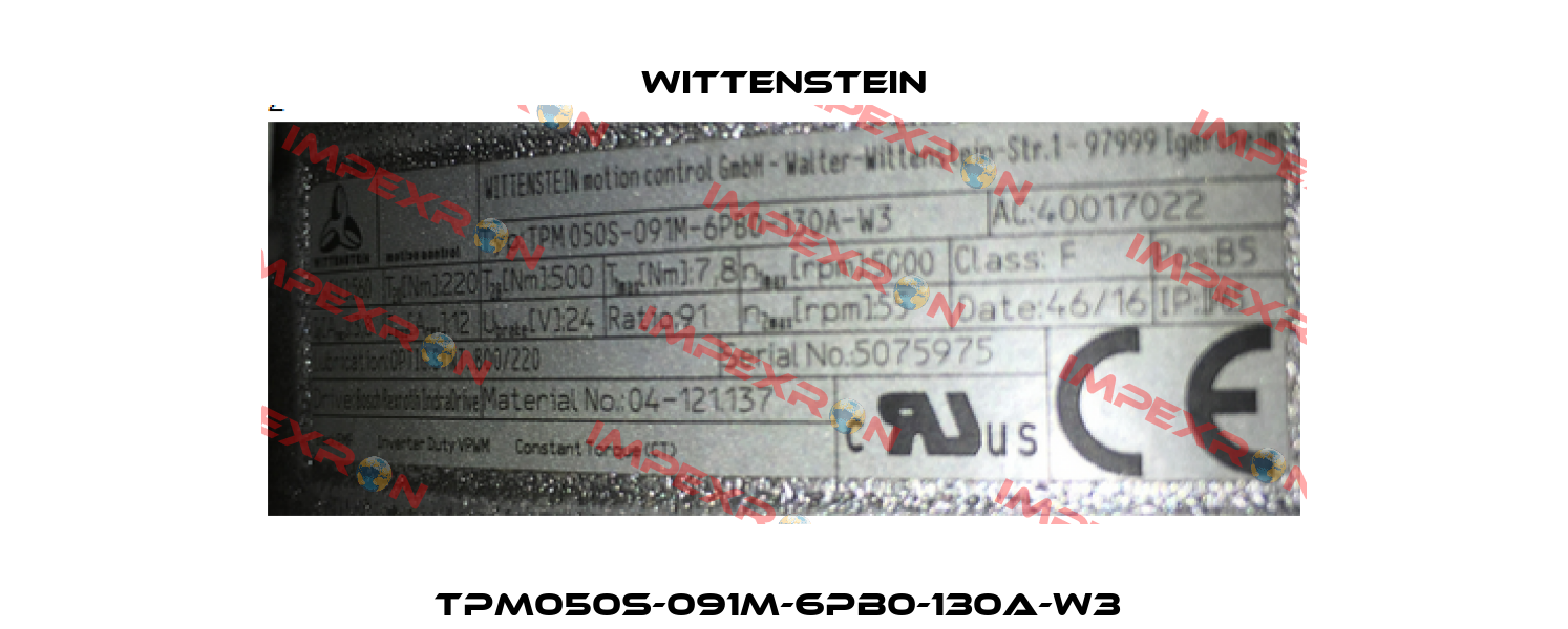 TPM050S-091M-6PB0-130A-W3  Wittenstein