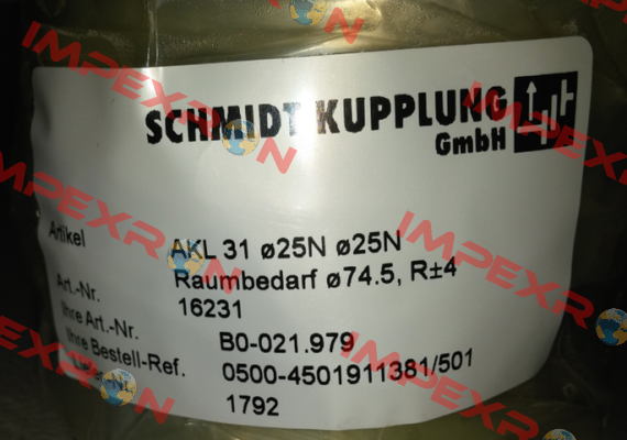 16231 Schmidt Kupplung