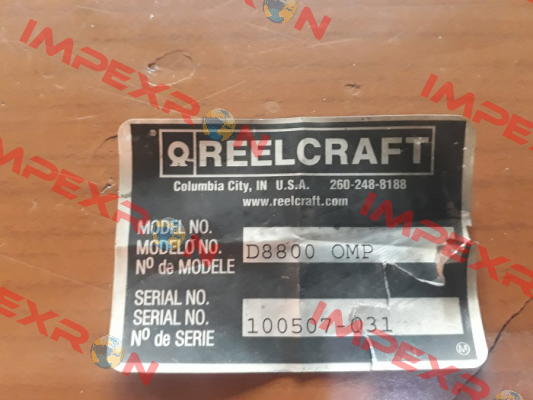 D8800 OMP obsolete,no replacement  Reelcraft