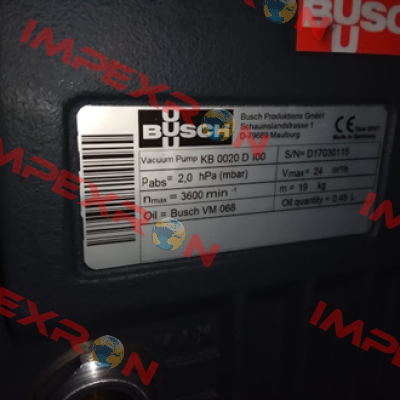 KB 0020 D 100 SM XX Busch