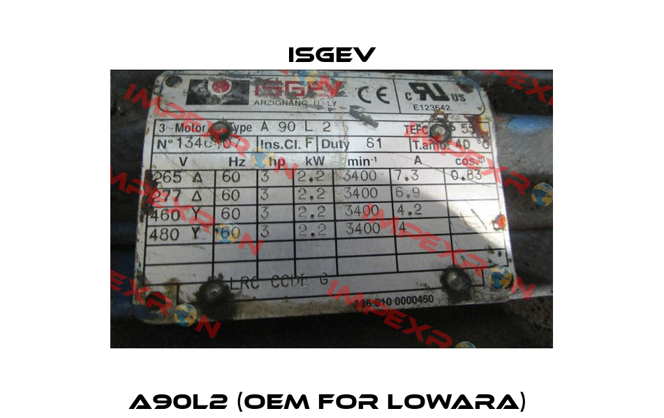 A90L2 (OEM for Lowara)  Isgev