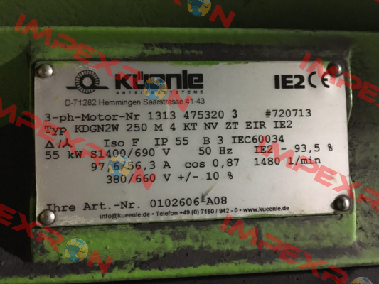 KDGN2W  250M 4 KT   NV ZT  EIR  IE2 (OEM)  Küenle