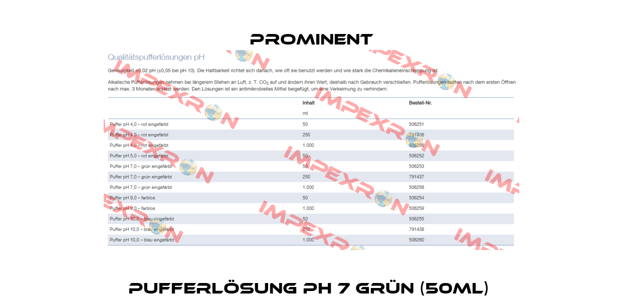 Pufferlösung pH 7 grün (50ml)  ProMinent