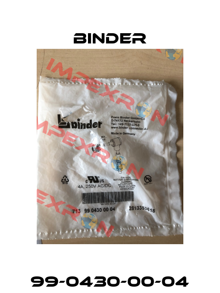 99-0430-00-04 Binder