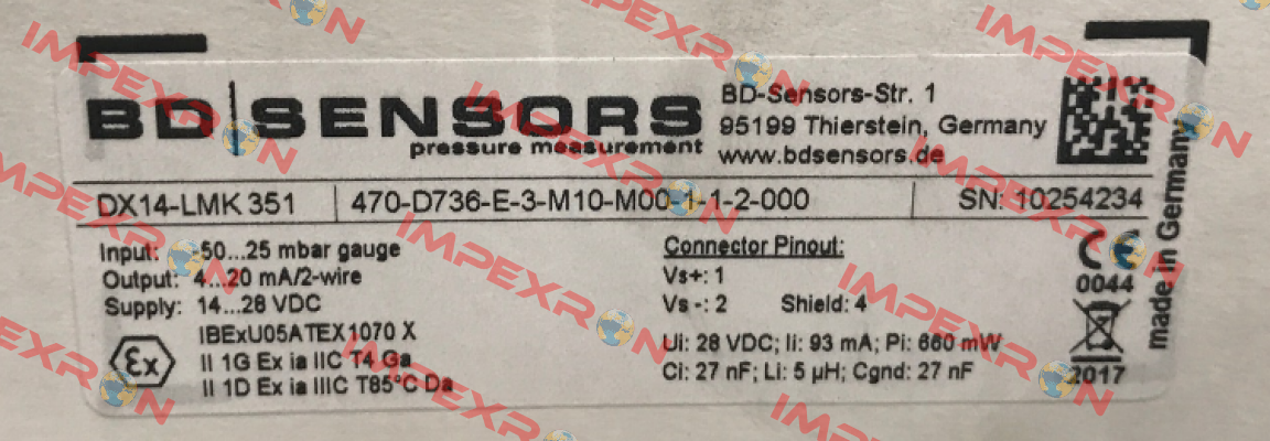 470-D736-E-3-M10-M00-1-1-2-000  Bd Sensors