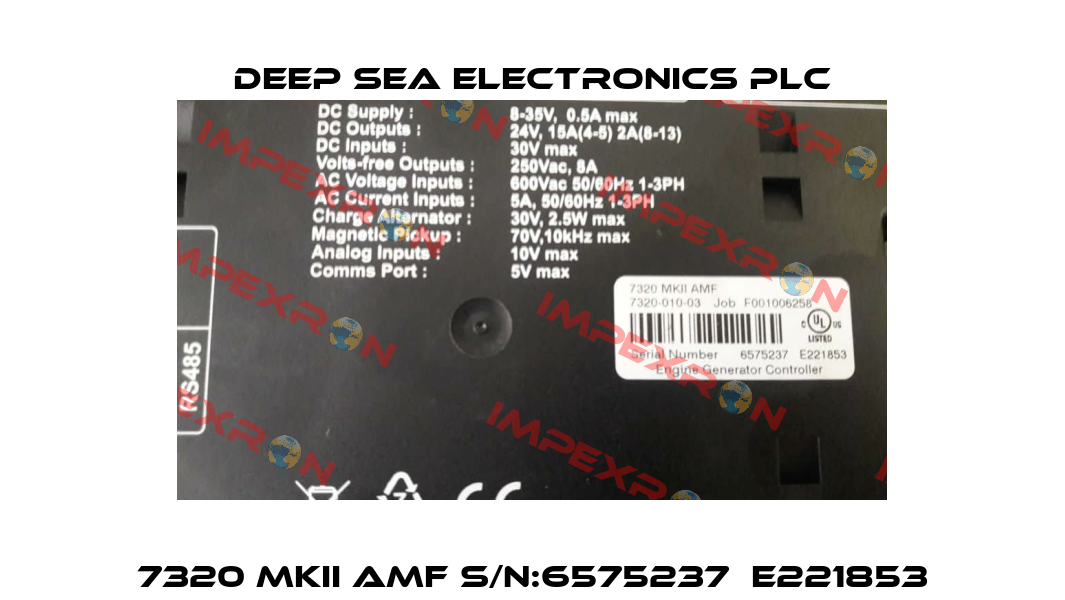 7320 MKII AMF S/N:6575237  E221853 DEEP SEA ELECTRONICS PLC