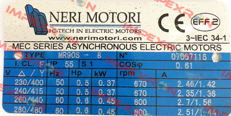 T090S 8P Neri Motori