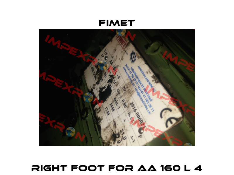 right foot for AA 160 L 4 Fimet