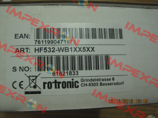 HF532- WB1XX5XX Rotronic