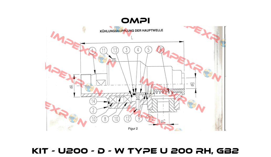 KIT - U200 - D - W Type U 200 RH, GB2 OMPI