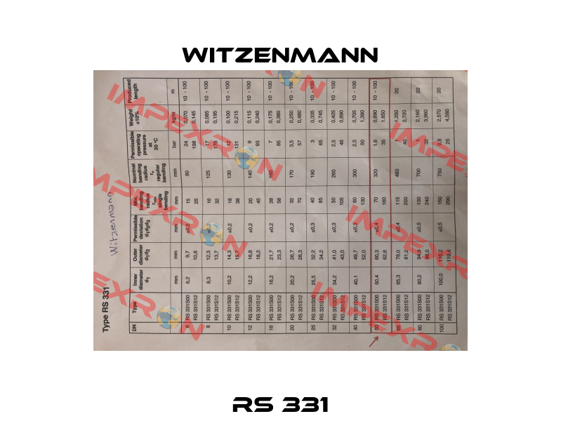 RS 331 Witzenmann