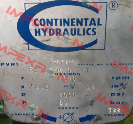 PVR1R 6B10-RM-0-1-1 Continental Hydraulics