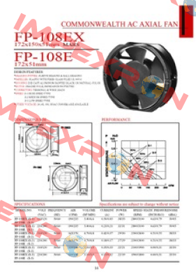 wrong code FP-108EX (220 V), correct code FP108EX/230VS1WB Commonwealth