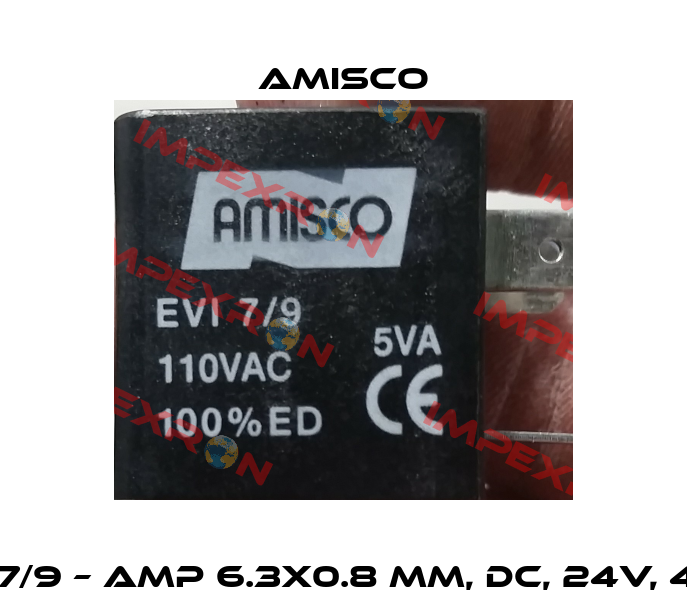 EVI 7/9 – AMP 6.3x0.8 mm, DC, 24V, 4.8W Amisco