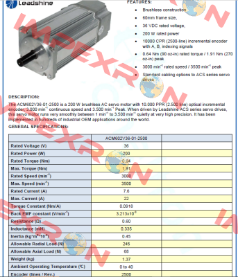 ACM602V36-01-2500 Leadshine