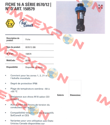 P/N: 150579, Type: 8570/12-306 Stahl