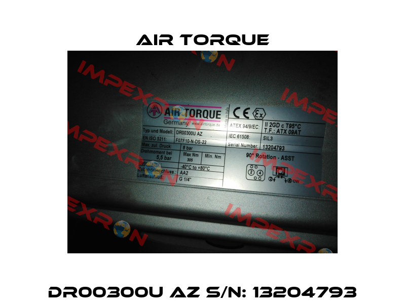 DR00300U AZ S/N: 13204793 Air Torque