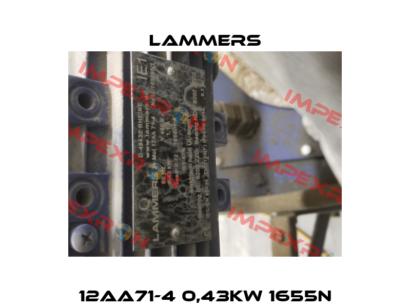 12AA71-4 0,43kw 1655n Lammers