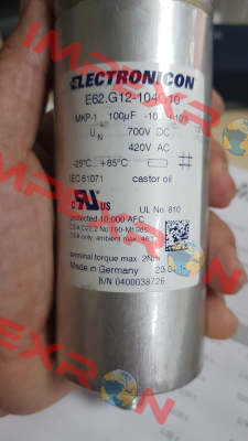 E62.G12-104G10 / 100 µF Electronicon