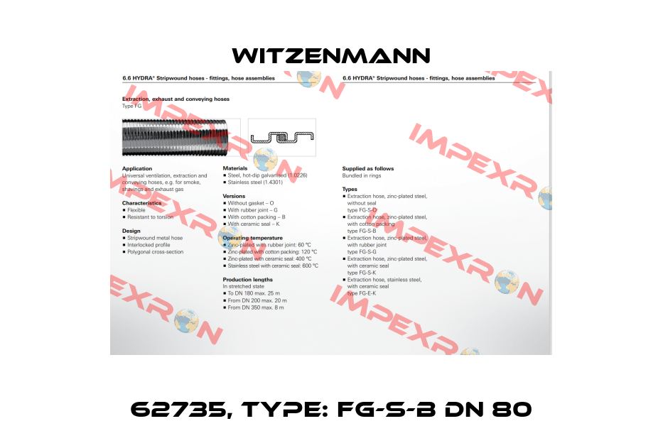 62735, Type: FG-S-B DN 80 Witzenmann