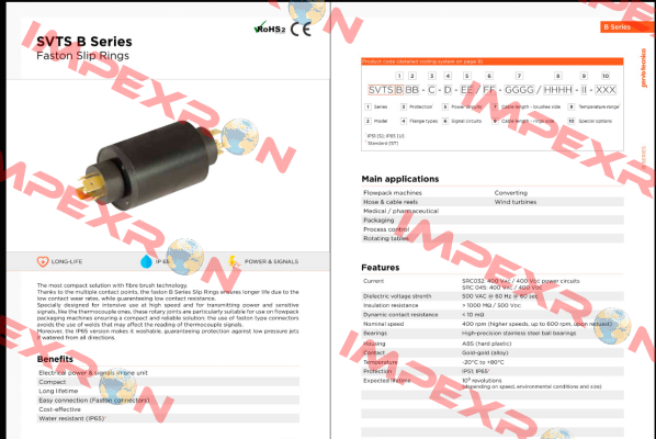 SVTS B 01-S-A-02/00-0000/0000-ST-000 Servotecnica