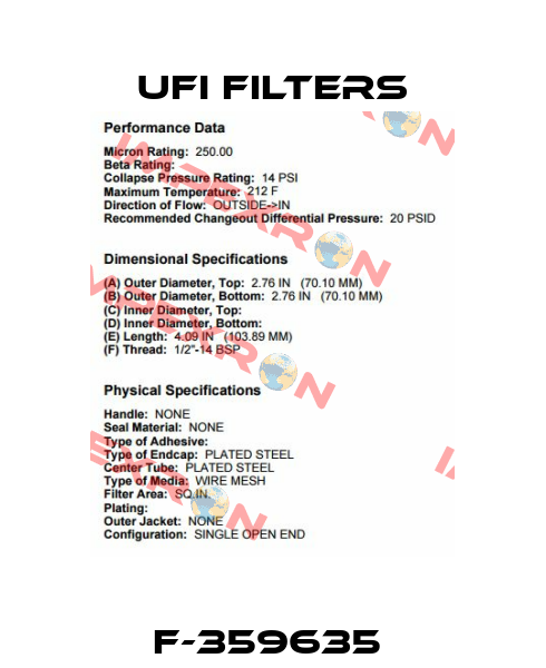 f-359635  Ufi Filters