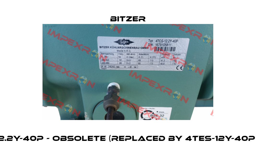 4TCS-12.2Y-40P - obsolete (replaced by 4TES-12Y-40P 400V)  Bitzer