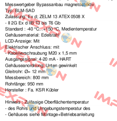 FFG-BP.20H3OD-DTK48-800 (10158834) Ksr Kuebler