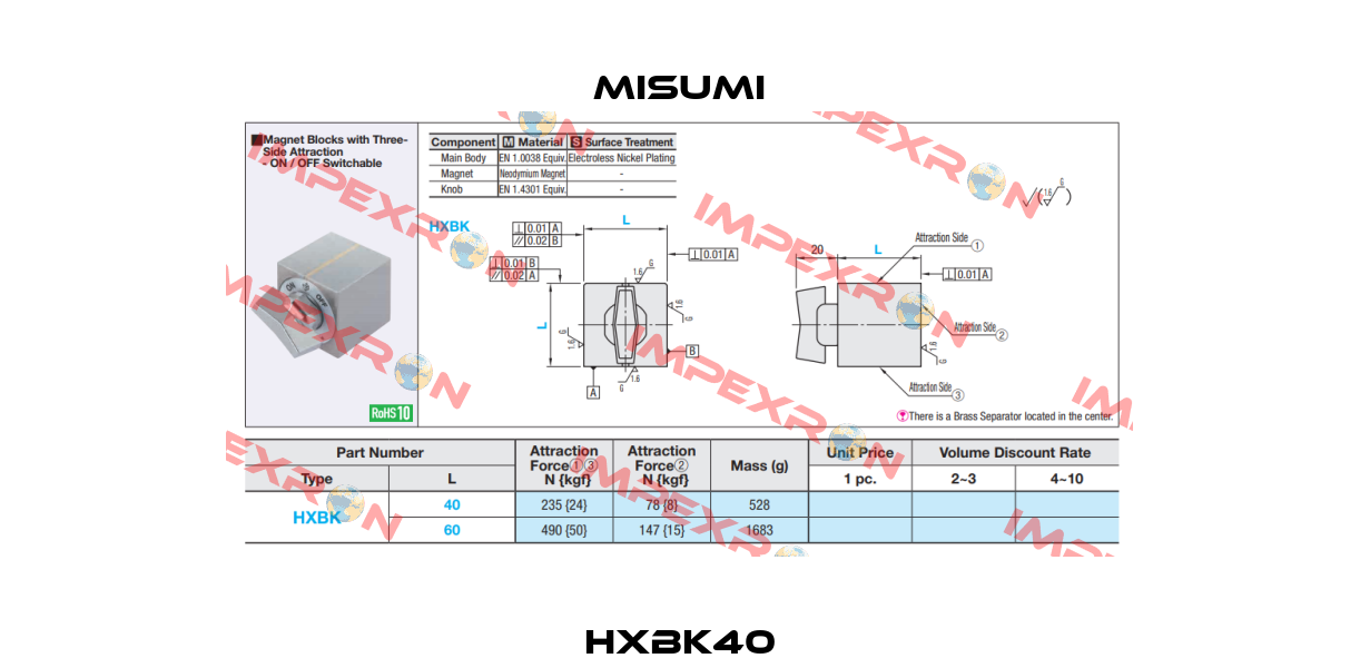 HXBK40 Misumi