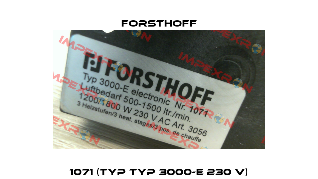 1071 (Typ Typ 3000-E 230 V) Forsthoff