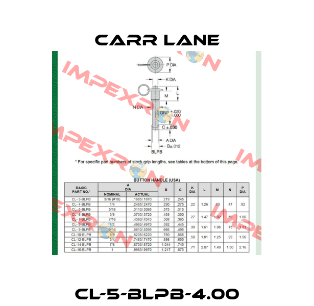 CL-5-BLPB-4.00 Carr Lane
