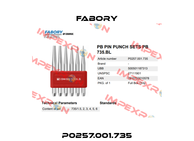 P0257.001.735 Fabory