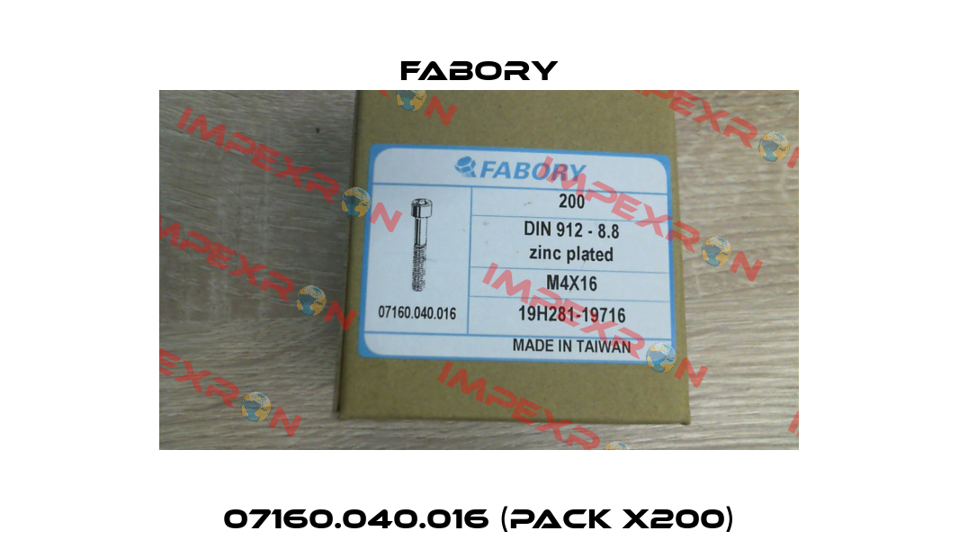 07160.040.016 (pack x200) Fabory