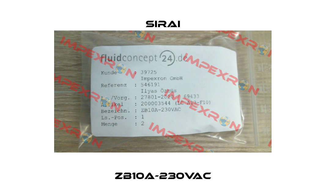 ZB10A-230VAC Sirai