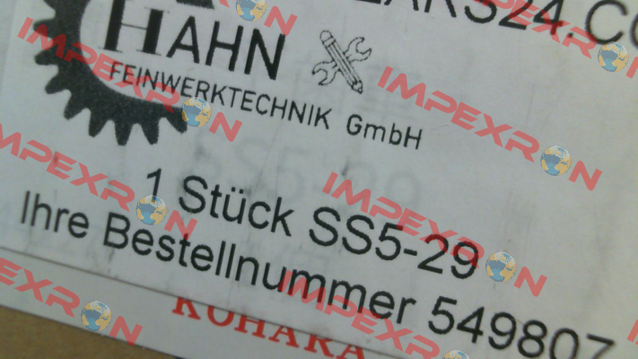 SS5-29 KHK GEAR