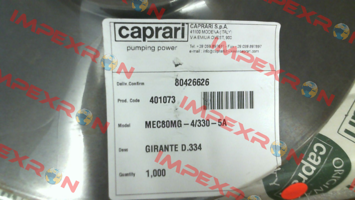 MEC80MG-4/330-5A CAPRARI