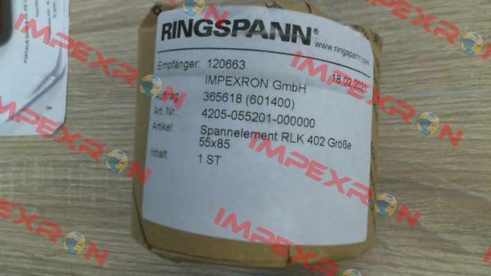 p/n: 4205-055201-000000; Type: RLK 402-55 x 85 Ringspann