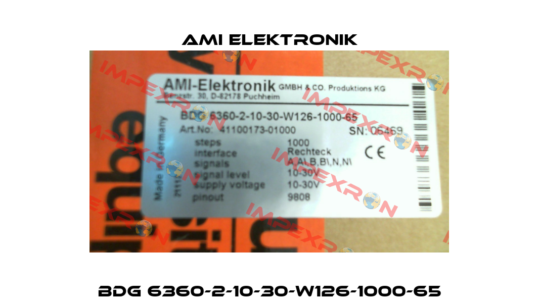 BDG 6360-2-10-30-W126-1000-65 Ami Elektronik