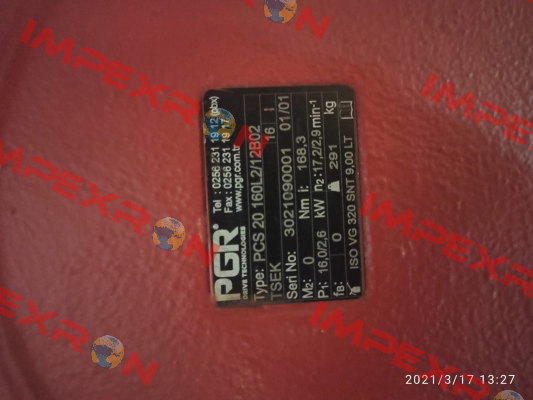 PCS20 160L2/12B02 PGR Drive Technologies