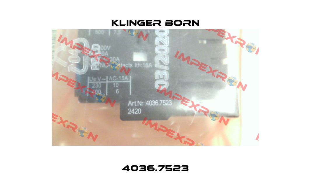 4036.7523 Klinger Born