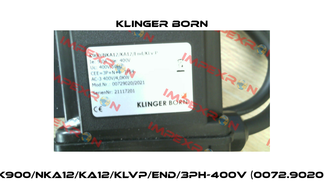 K900/NKA12/KA12/KLvP/End/3Ph-400V (0072.9020) Klinger Born