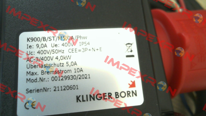 K900/B/ST/M5,0A/PhW (0012.9930) Klinger Born