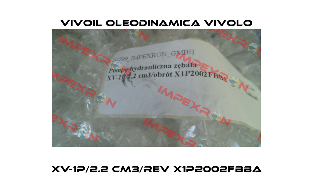 XV-1P/2.2 cm3/rev X1P2002FBBA Vivoil Oleodinamica Vivolo