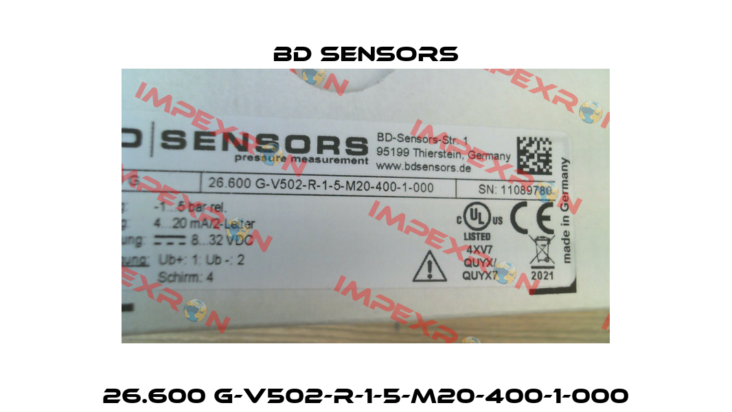26.600 G-V502-R-1-5-M20-400-1-000 Bd Sensors