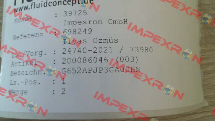 200086046 / G652APJP3GA00HN Asco
