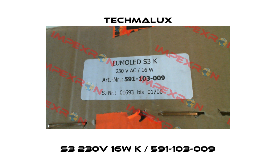 S3 230V 16W K / 591-103-009 Techmalux
